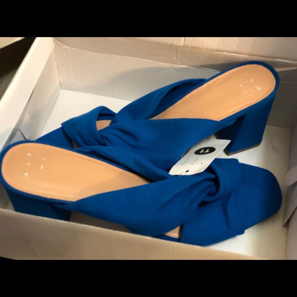 a new day Women's Blue Slide Sandals